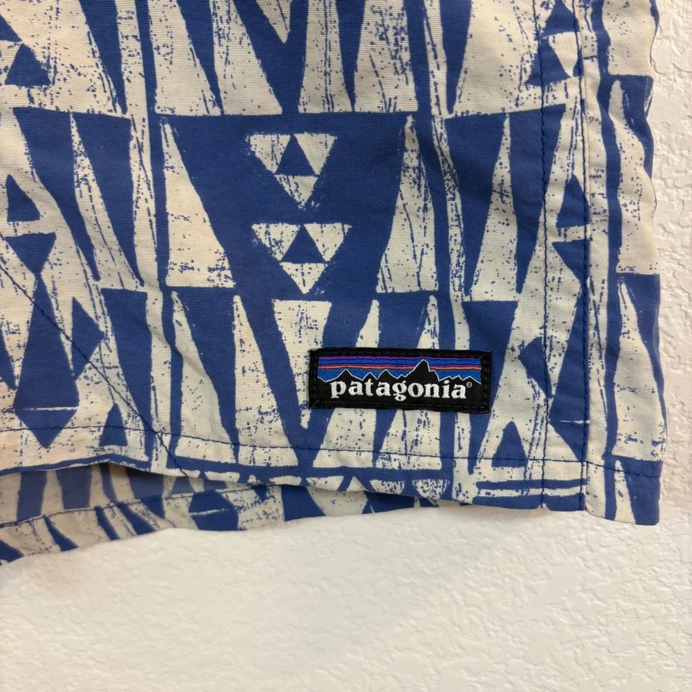 Patagonia Baggies Shorts Mens M Blue Tribal Geo 5